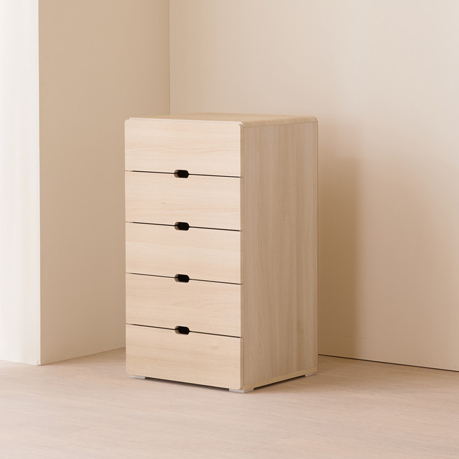 제이디퍼니처 로미 서랍장 협탁, 백아카시아, 5개