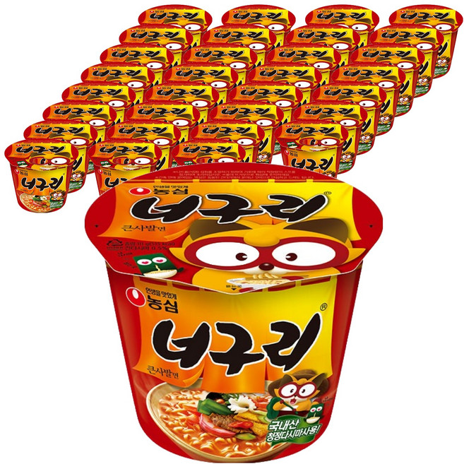 너구리 큰사발면 111g, 32개