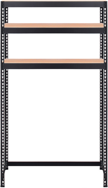 스피드랙 V2 세탁기 선반 원기둥 3단, 블랙앵글