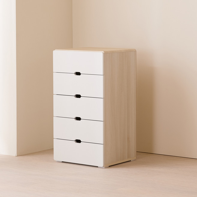 제이디퍼니처 로미 서랍장 협탁, 백화이트, 5개
