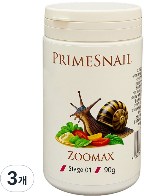 쥬맥스 달팽이 사료 Stage 1, 90g, 3개