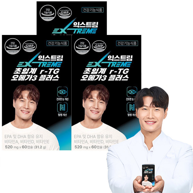 익스트림 초임계 알티지 오메가3 플러스, 60정, 3개
