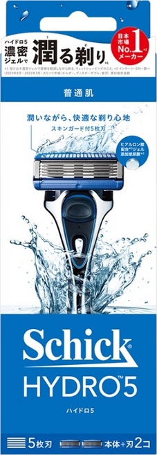 Schick 舒適牌 水次元5刮鬍刀 刀把 + 刀片 2個, 1組, 1組