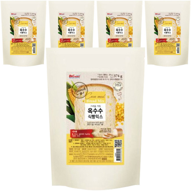 브레드가든 그리움 가득 옥수수 식빵믹스, 374g, 5개
