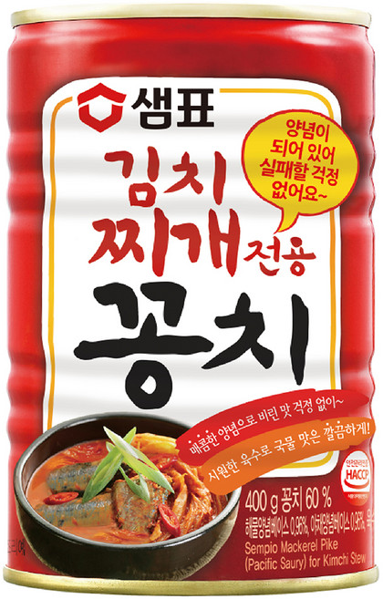 샘표 김치찌개전용 꽁치 통조림, 400g, 1개