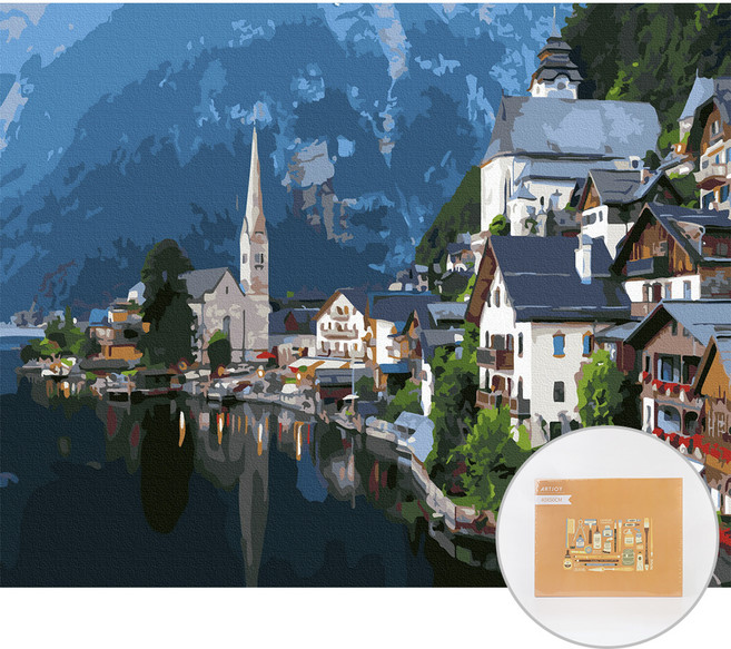 아트조이 DIY 명화 그리기 세트 40 x 50 cm 가로형, 할슈타드풍경, 1개