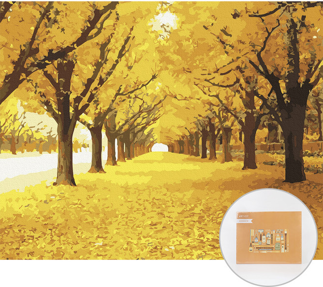 아트조이 DIY 명화 그리기 세트 40 x 50 cm 가로형, 황금나무길, 1개