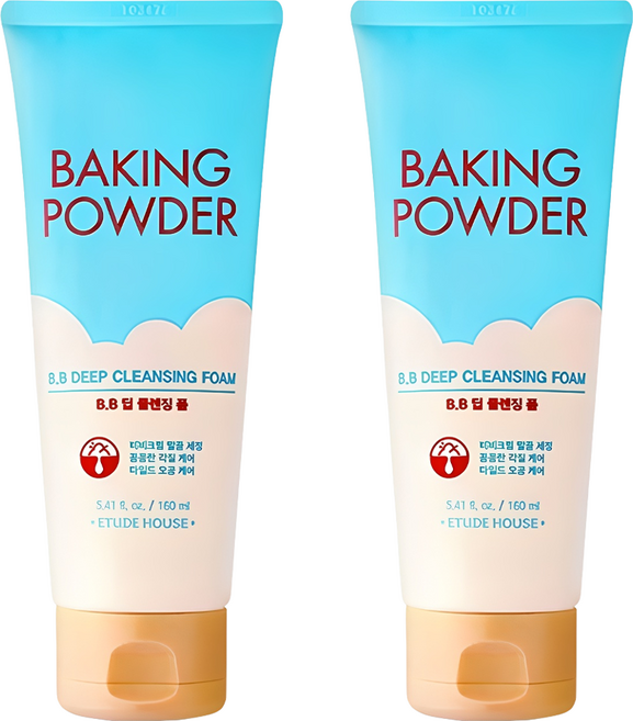 에뛰드 베이킹파우더 B.B딥 클렌징폼, 160ml, 2개