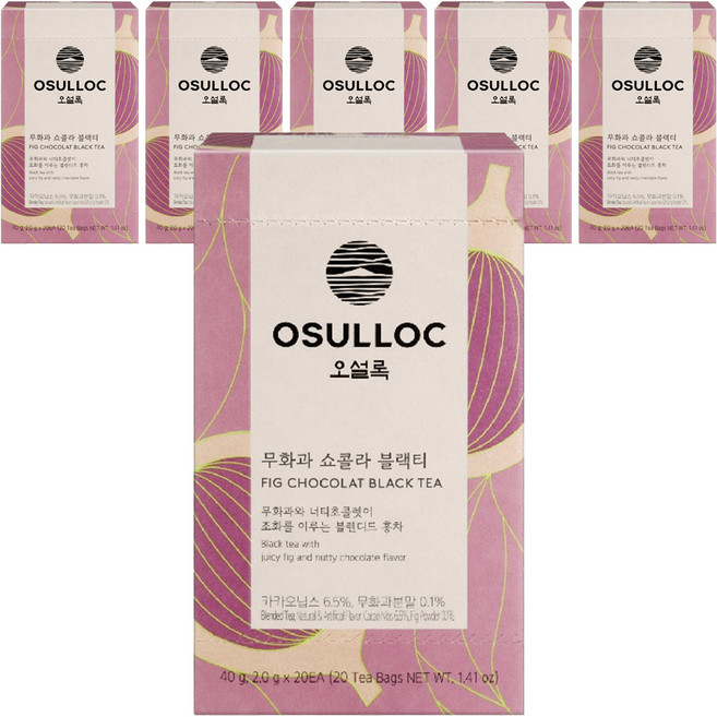 오설록 무화과 쇼콜라 블랙티 티백, 6개, 20개입, 2g