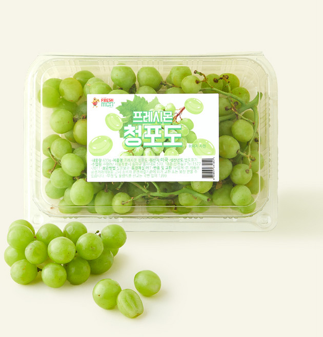 프레시몬 미국산 청포도, 1개, 600g