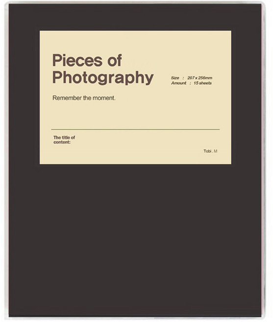 토비메모리 비비드 접착식 포토앨범, 블랙(흑색내지), 25매