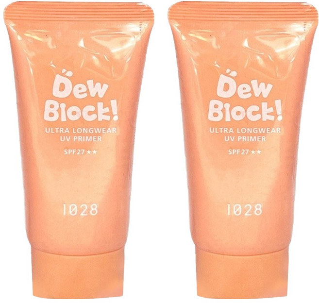 1028 Dew Block 超保濕UV校色飾底乳 30ml, 粉橘, 2條