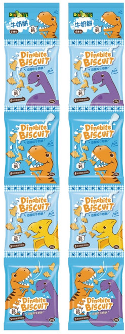 Dinobite 恐龍咬牛奶餅, 80g, 2串