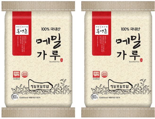 봉평촌 메밀가루, 2개, 800g