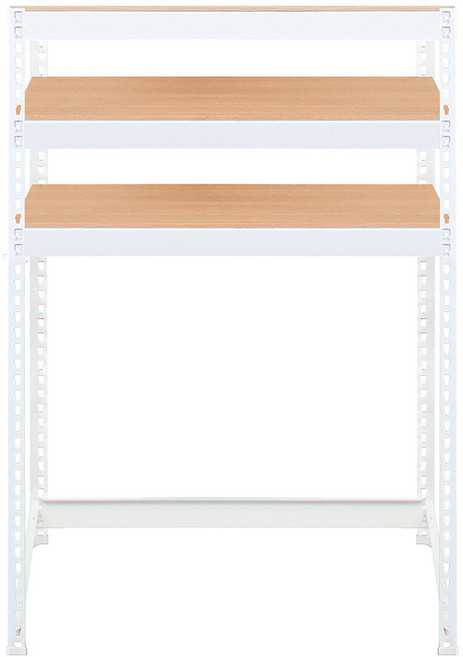 스피드랙 V2 세탁기 선반, 화이트 + 우드화이트, 3단