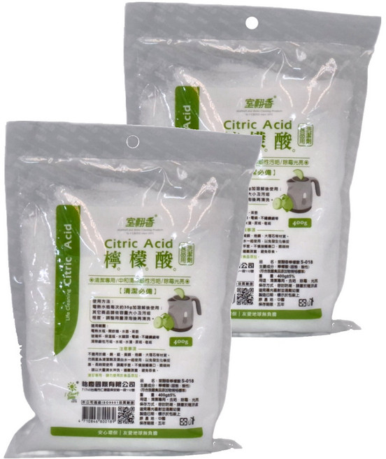 室翲香 檸檬酸 S-018, 2包, 400g
