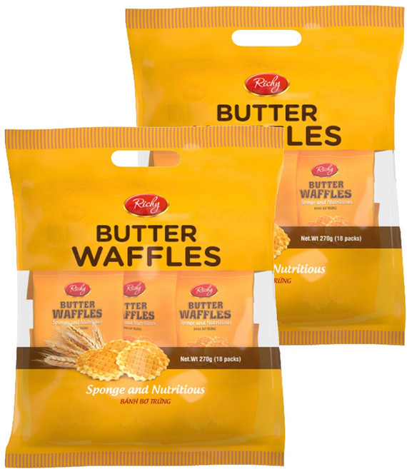 Richy 富裕華芙奶油餅, 270g, 2袋