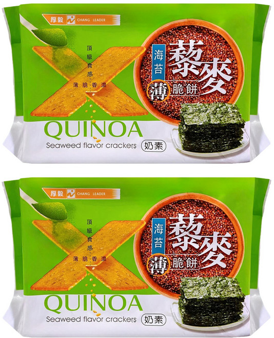 CHANG LEADER 厚毅 藜麥薄脆餅 海苔, 189g, 2包