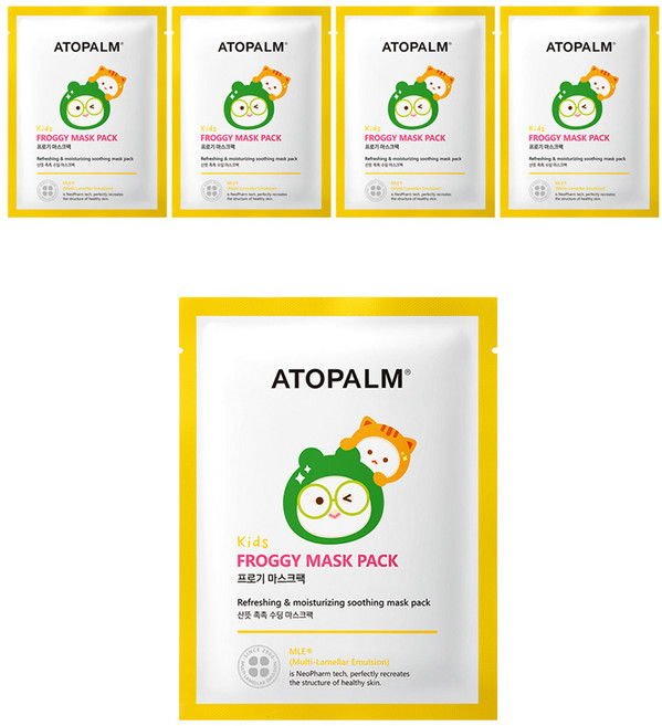 아토팜 키즈 프로기 마스크팩, 15g, 5개
