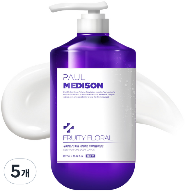 PAUL MEDISON 深層香氛沐浴乳 水果花香, 5瓶, 1077ml