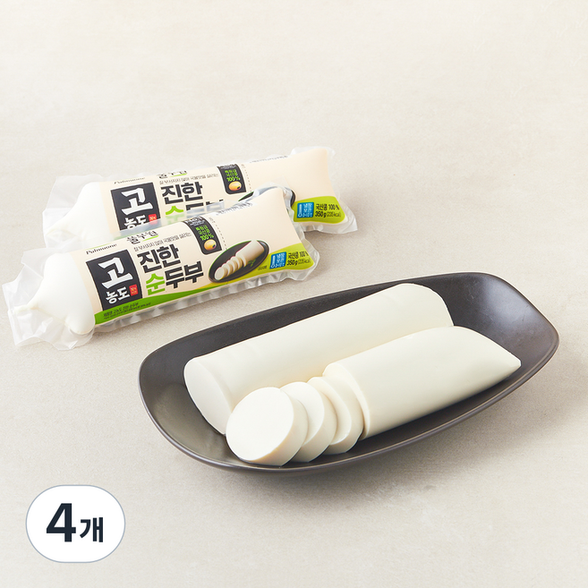 풀무원 고농도 진한 순두부, 350g, 4개