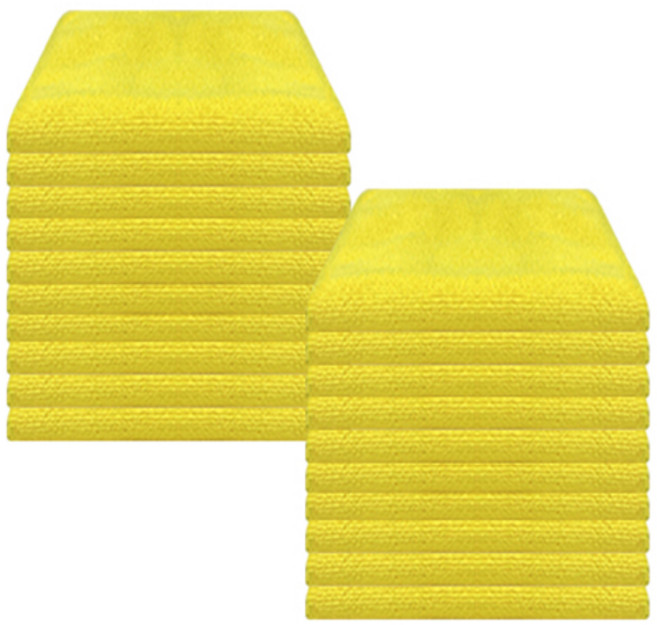 월드크린 멀티플 극세사 행주 소형 옐로우, 20개