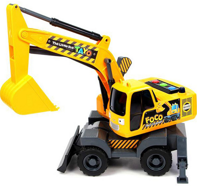 타요 포코 포크레인놀이 중장비 완구, 혼합색상