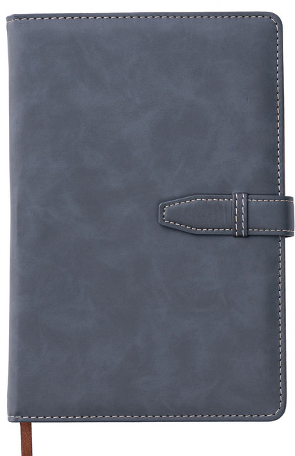 오가니코 A5 심플 버클 가죽 다이어리, 다크그레이, 1개