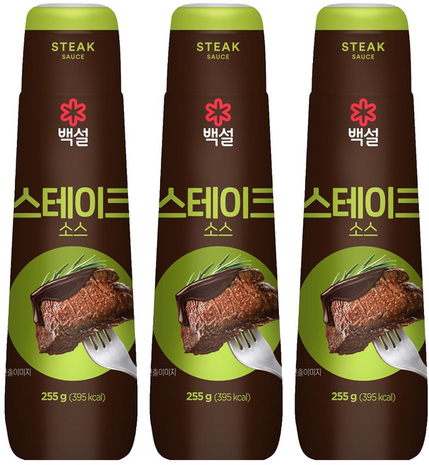 백설 스테이크 소스, 255g, 3개