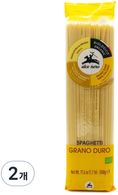 알치네로 유기농 스파게티, 500g, 2개