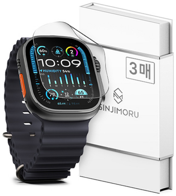 신지모루 애플워치 풀커버 TPU 액정보호필름 3p, 1세트