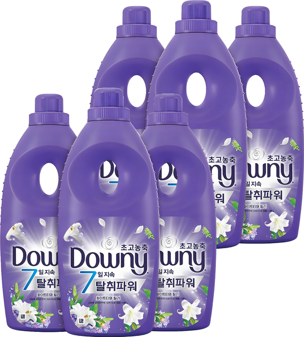 다우니 탈취파워 화이트티와 릴리 초고농축 섬유유연제 본품, 1.05L, 6개