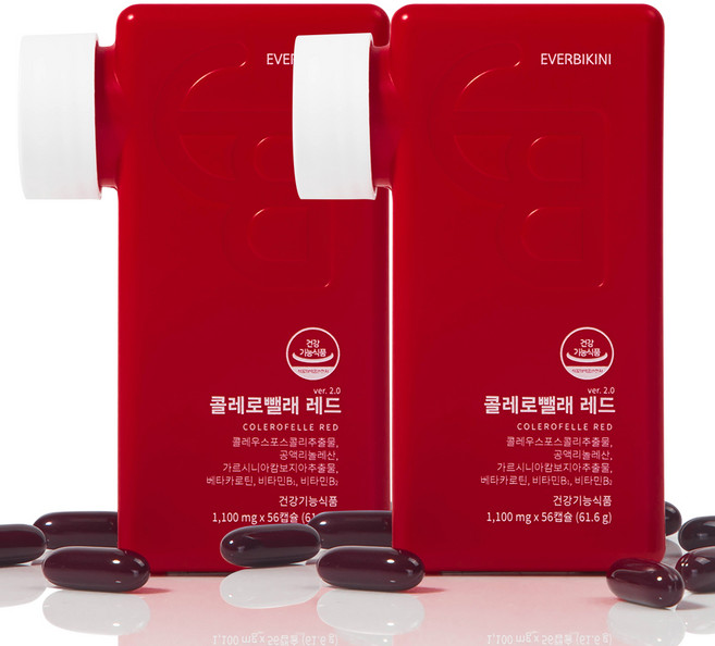 에버비키니 콜레로뺄래 레드 61.6g, 56정, 2개