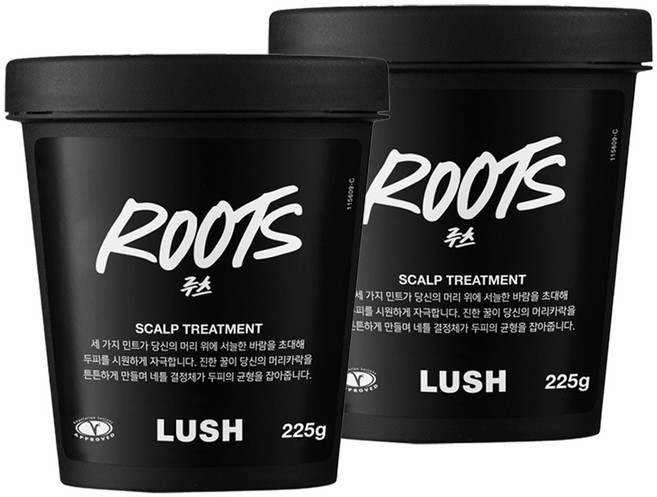 러쉬 루츠 스캘프 두피트리트먼트, 225g, 2개