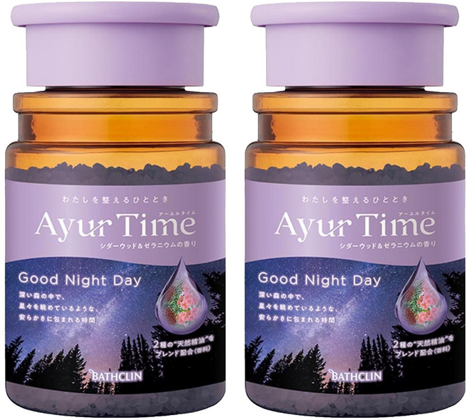BATHCLIN 巴斯克林 Ayur Time 晚安時光入浴粉, 520g, 2個