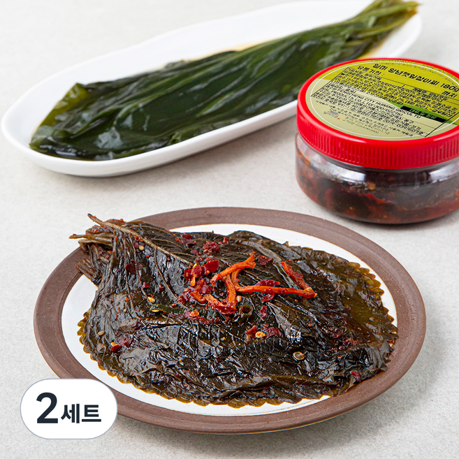 일미 명이나물장아찌 180g + 양념깻잎장아찌 180g 캠핑세트, 360g, 2세트