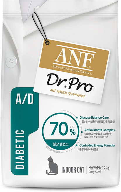 ANF 닥터프로 캣 처방식 사료, 당뇨관리, 1.2kg, 1개