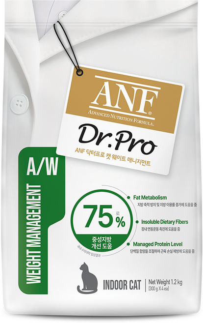 ANF 닥터프로 캣 처방식 사료, 다이어트+장건강, 1.2kg, 1개