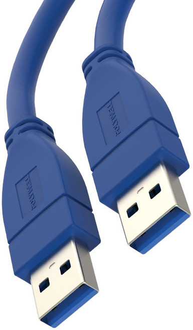 POLYWELL 寶利威爾 USB3.0 A公 To A公 傳輸線 PW15-W45-S002, 0.25m, 藍色, 1條