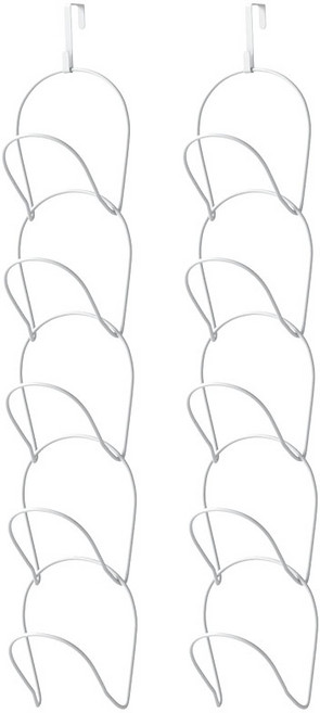 코멧 홈 모자 보관용 후크 행거, 화이트, 2개