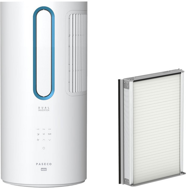 파세코 14.6㎡(4.4평) 25년형 창문형에어컨 미니 메탈블루 방문설치, PWA-M3100WM, 기본+모헤어 추가키트56cm