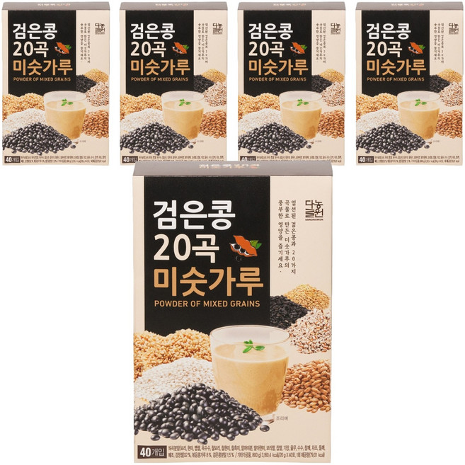 다농원 검은콩 20곡 미숫가루, 800g, 5개