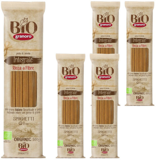그라노로 유기농 통밀 스파게티, 5개, 500g