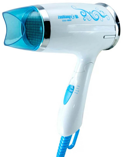 zushiang 日象 1000W 折疊式 吹風機 三段恆溫 White + Blue ZOD-1899F