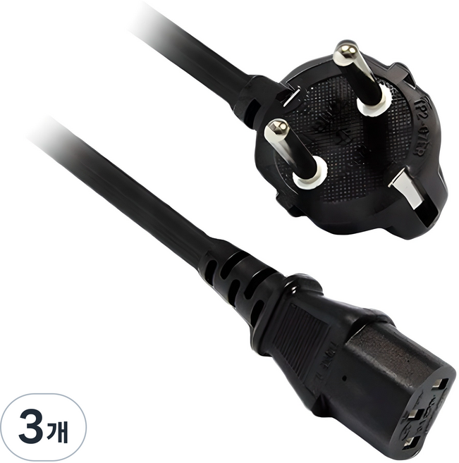 마하링크 국산 AC코드 파워케이블 16A ML-PWG050, 3개, 5m