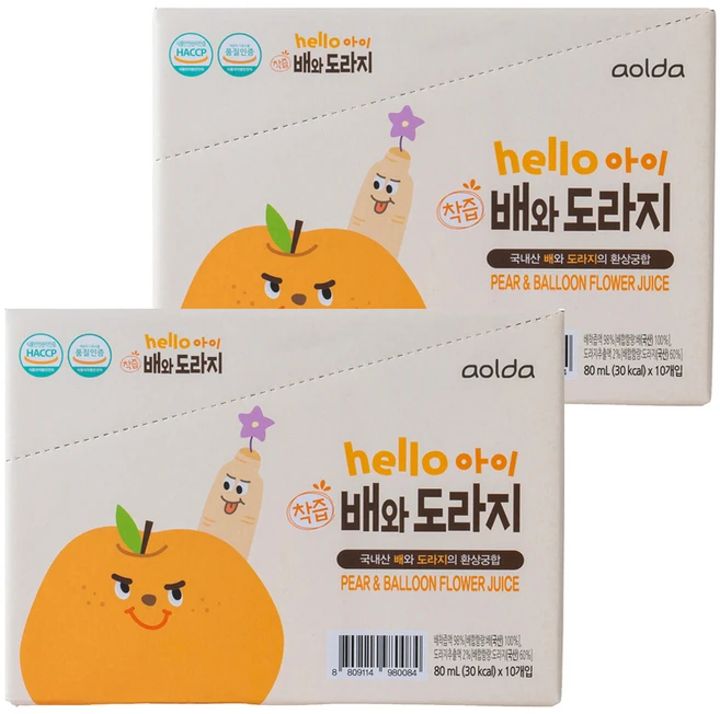 아올다 헬로아이 배도라지, 80ml, 20개 - 쿠팡