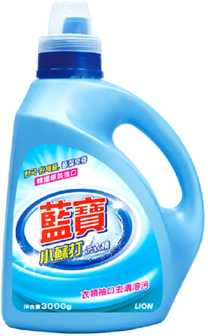 藍寶 台灣公司貨 小蘇打洗衣精, 3kg, 1桶