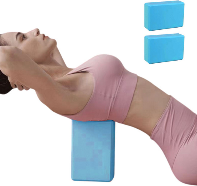 사비나 고밀도 EVA 브릭 사각 요가블럭, 블루, 2개
