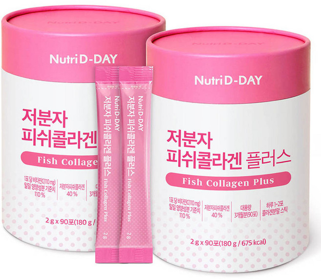 뉴트리디데이 저분자 피쉬콜라겐 플러스, 180g, 2개