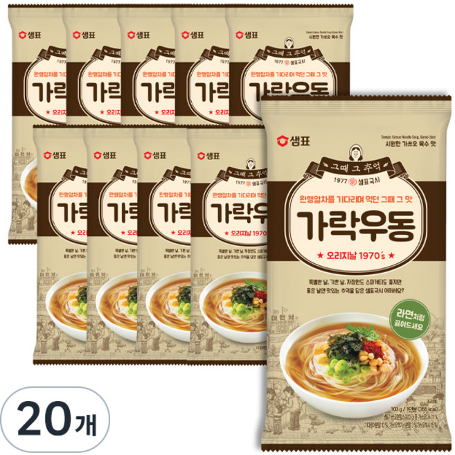 샘표 가락우동, 103g, 20개